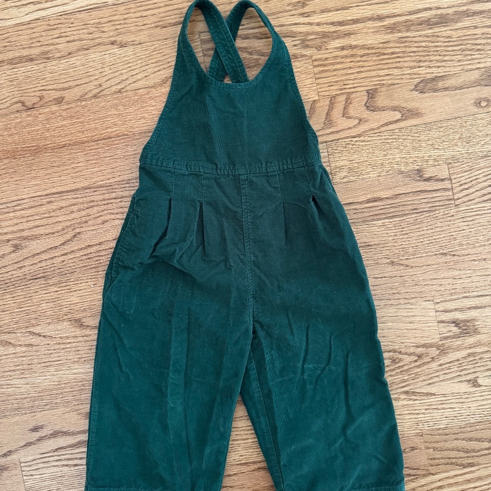 Hanna Anderson Toddler Corduroy Overalls in Malachite